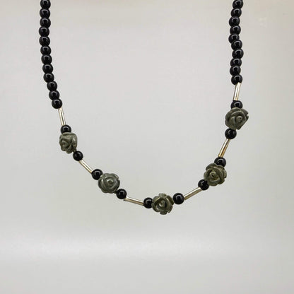 Agate & Pyrite Beaded Bracelet