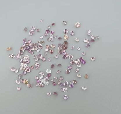Multi Color (Purple, Pink, White, Rust, Mauve, Orange) Sapphire Lot Round 4.49 Ct