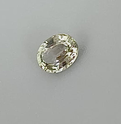 Pale Yellow Sapphire Oval 0.79 Ct