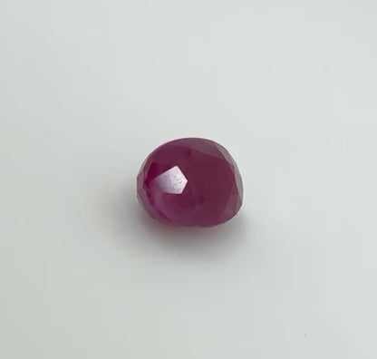 Bordeaux Red Ruby Oval 2.87 Ct