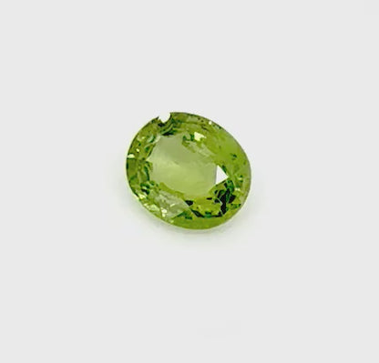 Green Sapphire Oval 0.75 Ct
