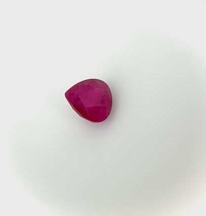Pinkish Red Ruby Pear 2.01 Ct