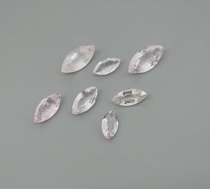 Pale Pink Morganite Lot Marquise 6.6 Ct