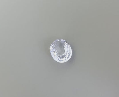 Bi-Color (White Pale Blue) Sapphire Oval 0.62 Ct