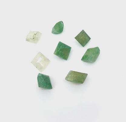 Green/Cream Hues Emerald Lot Cushion 12.5 Ct