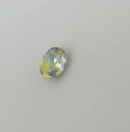 Bi-Color (Blue Yellow) Sapphire Oval 0.33 Ct