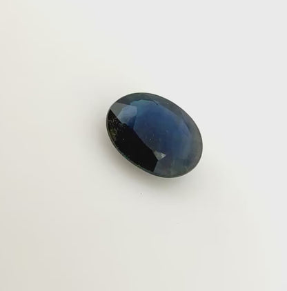 Dark Blue Hues Sapphire Oval 0.99 Ct