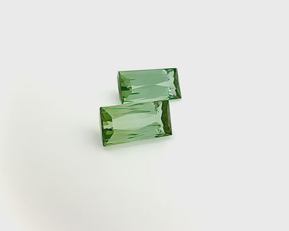 Green Hues Tourmaline Set Radiant 5.77 Ct