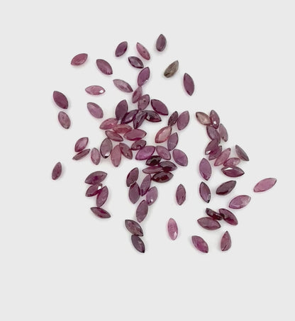 Multi-Color Ruby Lot Marquise 47.66 Ct
