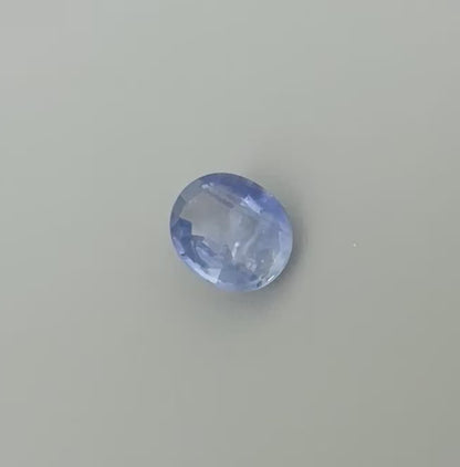 Pale Blue Hues Sapphire Oval 0.8 Ct