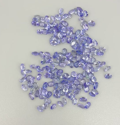 Violet Blue Hues Tanzanite Lot Oval 27.14 Ct