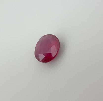 Pinkish Purplish Red Ruby Oval 3.7 Ct