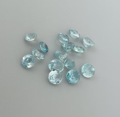 Swiss Blue Topaz Lot Round 3.18 Ct