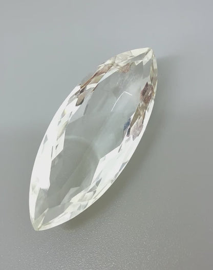 Huge  Chrystal White Quartz Marquise 62.7 Ct