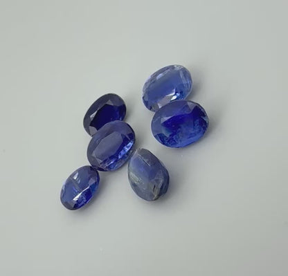 Royal Blue Kyanite Lot Oval 9.97 Ct