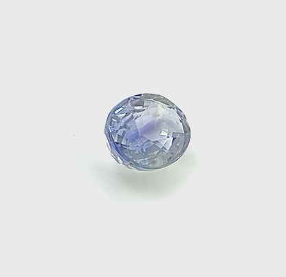 Bi-Color (White Blue) Sapphire Oval 1.12 Ct