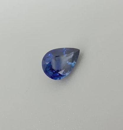 Vibrant Blue Sapphire Pear 1.13 Cts