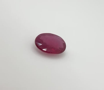 Purplish Red Ruby Oval 3.7 Ct