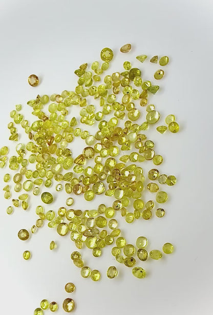 Yellow Sapphire Lot Round 24.38 Ct