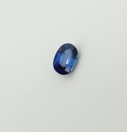 Vibrant Royal Blue Sapphire Oval 0.64 Ct