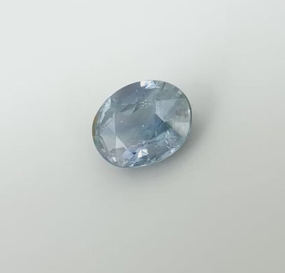 Pale Blue Sapphire Oval 3.41 Ct