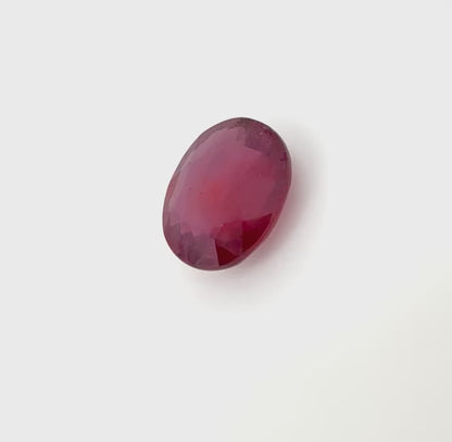 Purplish Red Ruby Oval 4.53 Cts