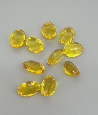 Vibrant Orange-Yellow Citrine Lot Oval 92.82 Ct