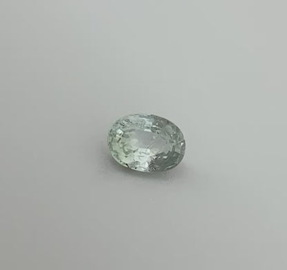 Bi-Color (Pale Green Pale Blue) Sapphire Oval 1.2 Ct