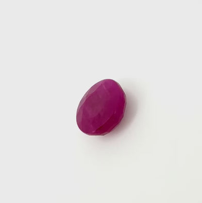Pinkish Red Ruby Round 3.11 Ct