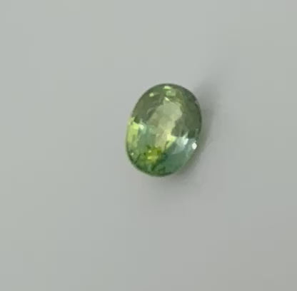 Bi-Color (Green Blue) Sapphire Oval 0.69 Ct
