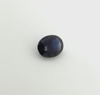 Dark Blue Sapphire Oval 1 Ct