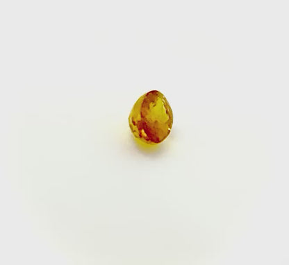 Orange-Yellow Sapphire Oval 0.83 Ct