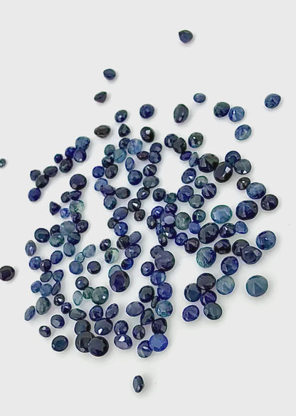 Multi-Blue Hues Sapphire Lot Round 15.27 Ct