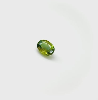 Tri-Color (Yellow Green Brown) Sapphire Oval 1.15 Ct