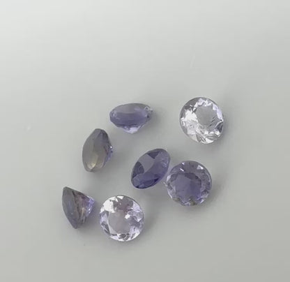 Violet Hues Iolite Lot Round 0.97 Ct