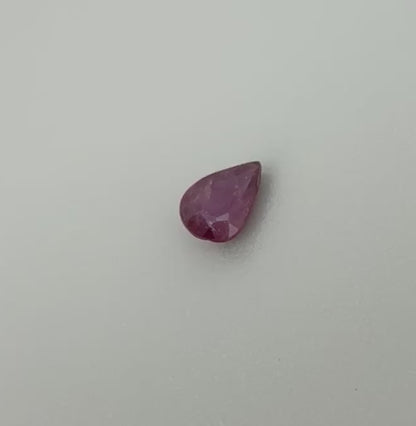 Pink-Purple Sapphire Pear 0.47 Ct