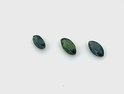Bi-Color (Blue Green) Sapphire Set Marquise 1.23 Ct