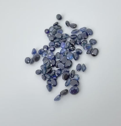 Blue Hues Sapphire Lot Oval 14.25 Ct
