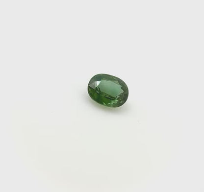Green Sapphire Oval 0.56 Ct