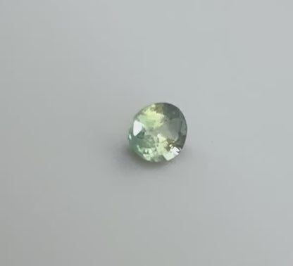Bi-Color (Greenish-Blue Yellow) Sapphire Oval 0.78 Ct