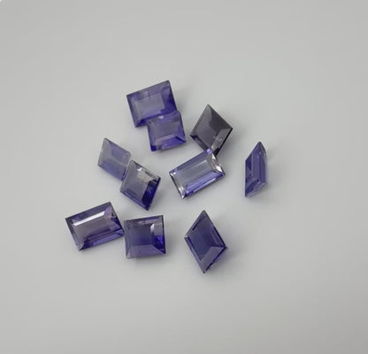 Violet Hues Iolite Lot Baguette 14.7 Ct
