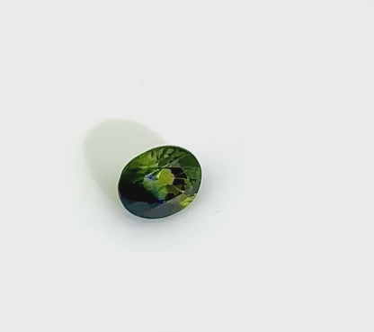 Bi-Color (Blue Green) Sapphire Oval 0.83 Ct