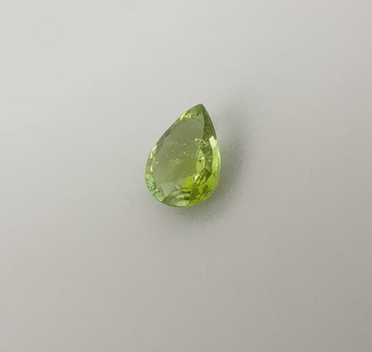Yellowish Green Tourmaline Pear 1.18 Ct