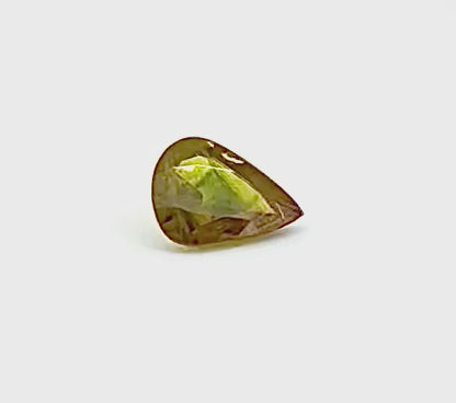 Bi-Color (Yellow/Orange) Sapphire Pear 12.81 Ct