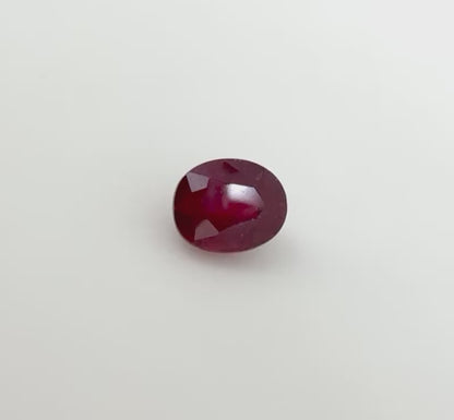 Purplish Red Ruby Oval 1.30 Ct