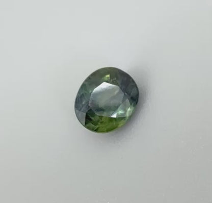Bi-Color (Green Blue) Sapphire Oval 1.46 Ct