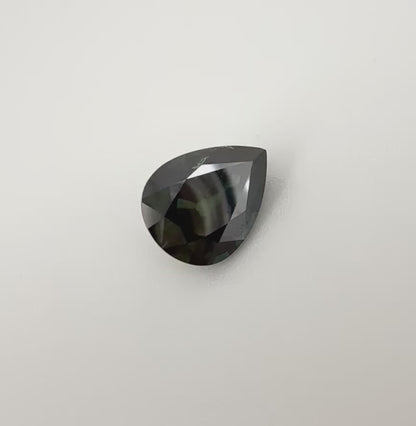 Green Sapphire Pear 3.56 Ct