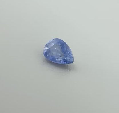 Pale Blue Sapphire Pear 1.0 Ct