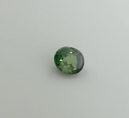Green Hues Sapphire Oval 0.48 Ct