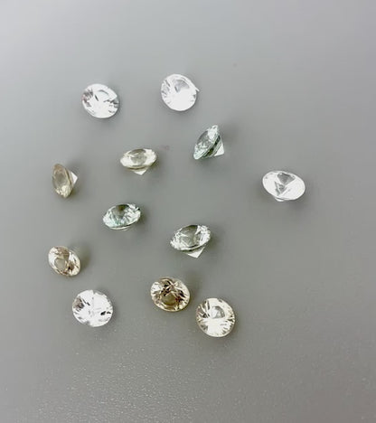Multi-Color (Pastel Blue, Yellow, White) Zircon Lot Round 7.35 Ct